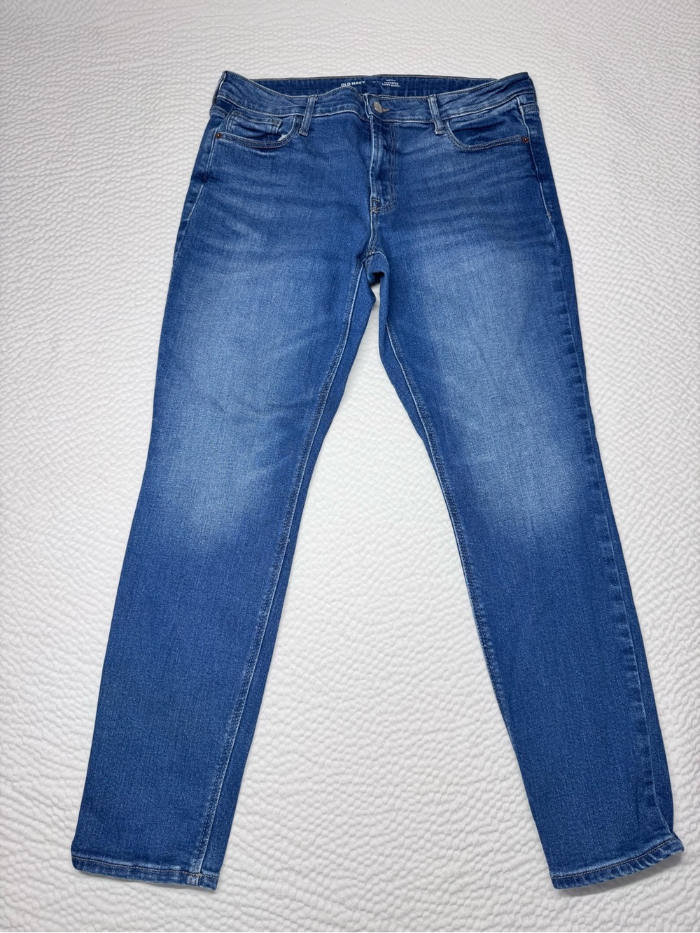 Old Navy Rockstar Super Skinny Jeans Size 12 Mid Rise Medium Wash